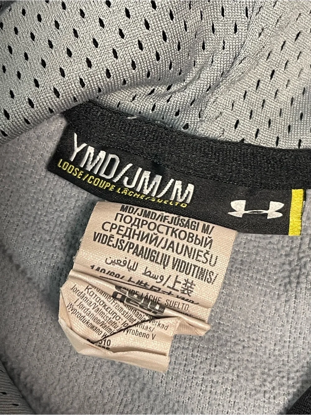 Under Armour Gray and Black Pullover Hoodie with Logo